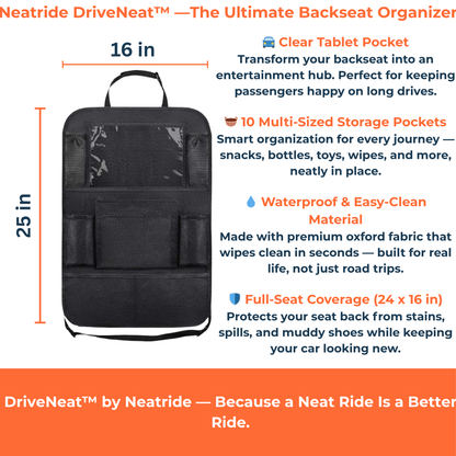DriveNeat™ – Smart Car Back Seat Organizer