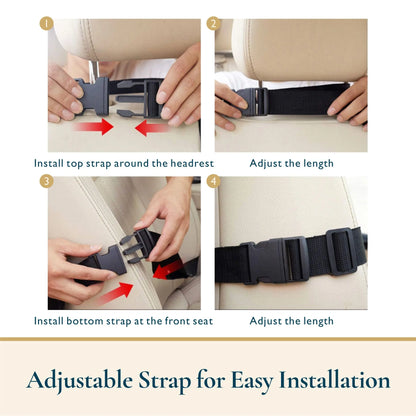 Car Seat Organizer,Waterproof Car Backseat Organizer W/ 10” Tablet Holder Cup Holder for Kids,10 Pockets Backseat Organizer Protector Kick Mats,Car Accessories for Men / Women